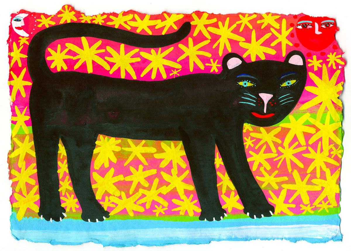 Art-black-cat